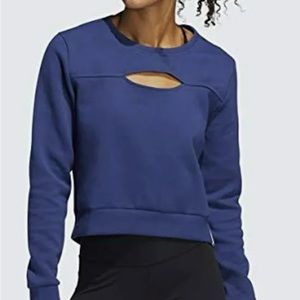 Navy cropped sweatshirt
